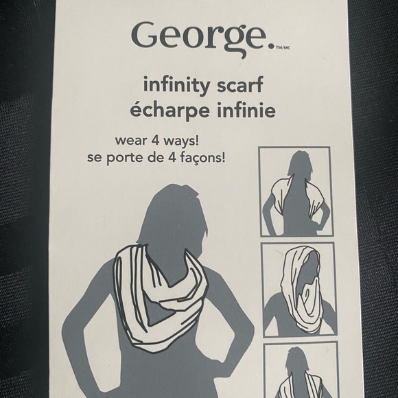 New 4 Way Black Infinity Scarf - Picture 2 of 3